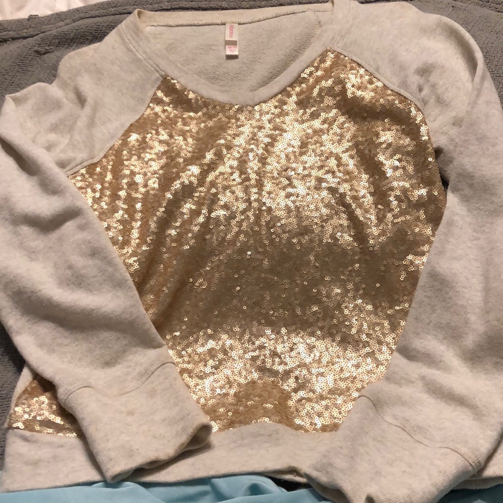 Sequin sweatshirt.